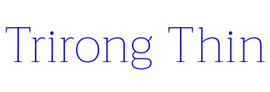 Trirong Thin шрифт